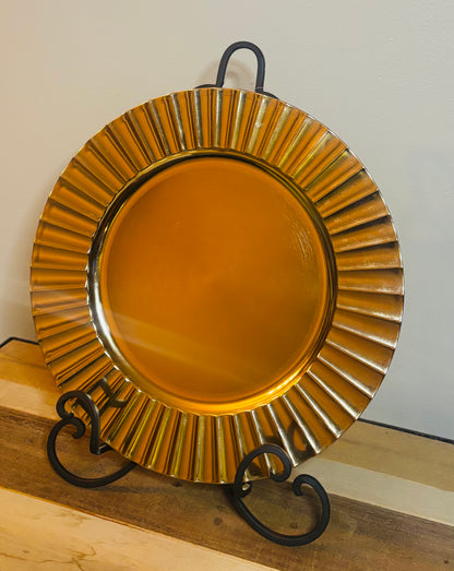 Gold Fluted Charger Plates