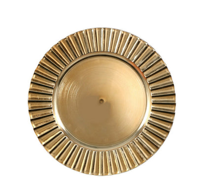 Gold Fluted Charger Plates